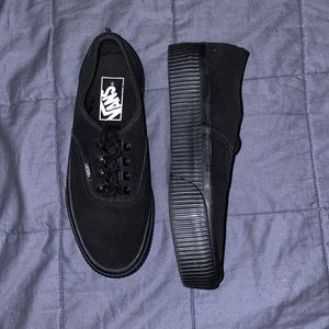 Black platform vans